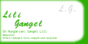 lili gangel business card
